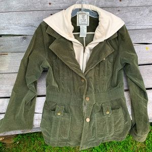 Khaki Green Hooded Jacket